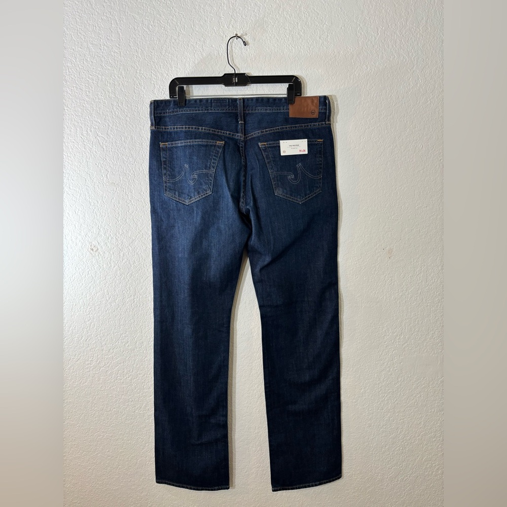 Ag Adriano Goldschmied Men's Straight Jeans in Dark Indigo - Picture 3 of 5